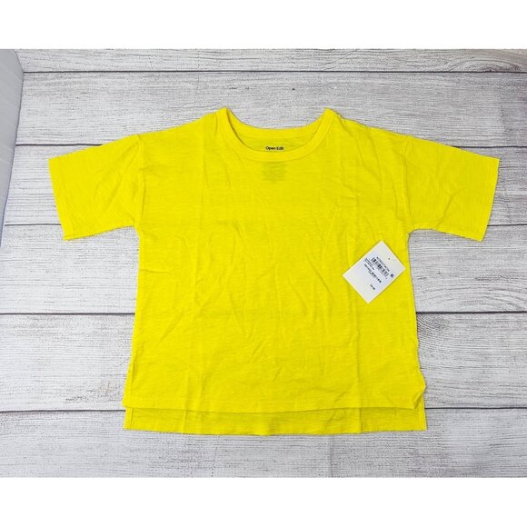 NWT Open Edit Girls Yellow T-shirt size‎ 4 - Picture 1 of 5